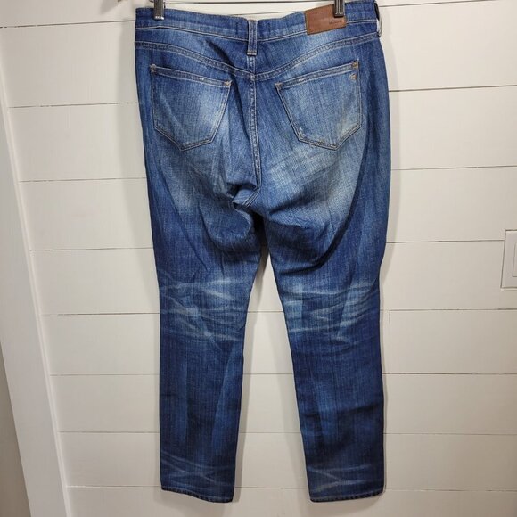 EUC Madewell Jeans Women's sz 26 Distressed Slim Boyjean Rip & Repair Edition - Picture 5 of 11